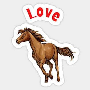 Love Horses Sticker